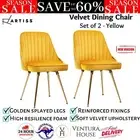 Artiss Set of 2 Dining Chairs Retro Modern Velvet Café Kitchen Metal Legs Chair