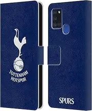 Head Case Designs Officially Licensed Tottenham Hotspur F.C. Cockerel Badge Leather Book Wallet Case Cover Compatible With Samsung Galaxy A21s (2020)