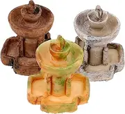 Abaodam 3Pcs Miniature Resin Fountain Decor Mini Garden Ornament for Home Office Garden Decoration Vibrant Water Feature for Micro Landscape DIY Gardening