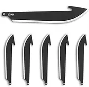 OUTDOOR EDGE RazorSafe 3.5" Black Drop-Point | 6 Pack of Black EDC Drop Point Blades | Compatible 3" Razor Blade Knives | Perfect for Work & Everyday Carry