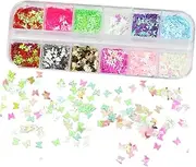 ASAKKURA Nail Sequins Set 2 Boxes of Glitter Sequins for Manicure Eye Shadow Safe for Ages