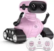 ALLCELE Girls Robot Toy, Rechargeable RC Robot for Kids, Remote Control ,music