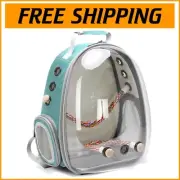 Clear Bubble Bird Travel Backpack Carrier - Safe & Stylish Green Capsule Design