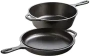 Preseasoned Cast Iron Combo Cooker, Cast Iron Skillet (26 cm) & Pot - Dutch Oven