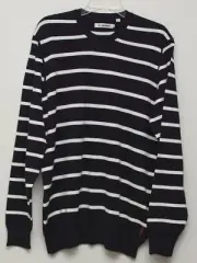 NWT BEN SHERMAN MENS CASUAL FASHION CREW NECK COTTON SWEATER NAVY SZ XXL $99