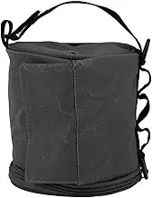 Hanging Toilet Paper Holder, Waterproof Tissue Holder with Adjustable Strap, Portable and Foldable Roll Storage Bag for Camping, Wall, Car, Tent, Home Office (Black)