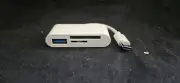 USB C 3-in-1 Hub Converter Type-C Adapter SD Card Reader (15945)