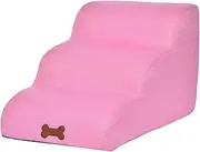 Foam Pet Steps, Foam Pet Steps for Small Dogs and Cats - Portable Ramp Stairs for Climbing Couch, Sofa and Bunk Bed, Non-Slip Balanced Step Support for Indoor Use