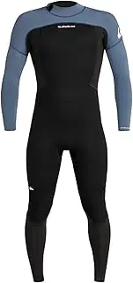 [Quiksilver] Mens Prologue 4/3mm GBS Back Zip Wetsuit - Black Bering - Thermal Warm Heat Layer Layers Easy Stretch -