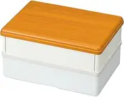 Yamanaka Lacquer Picnic Container with Belt (2 Core Included) Yellow Wood Grain Y16456-5