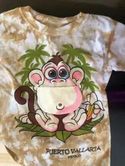 Puerto Vallarta Mexico Monkey Size 1 Infant Monkey Boys Girls Tee Shirt Nwt