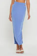 Purple Maxi Skirt Side Split - Size 10, Women's Short Mw Bodycon