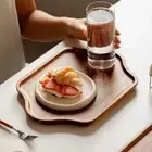 Nordic style Wood Tray Hexagona Fruit Decoration Plate Snacks