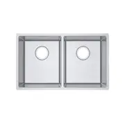 740x440x200mm 1.2mm Handmade Double Bowls Top/Undermount Kitchen/Laundry Sink