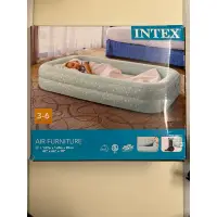 在飛比找蝦皮購物優惠-【INTEX】安全防滾落兒童植絨充氣床（含電動幫浦、床墊一組