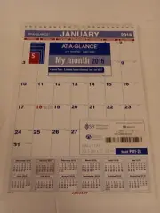 At-A-Glance 8" x 11" My Month Wall Calendar Dated Year 2016 Spiral Bound