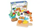 Learning Resources New Sprouts Farm-to-Table Fresh Market, 27 Pieces, Ages 18 Months+, Play Food for Kids Kicthens, Grocery Store Pretend Play, Play Kitchen Accessories,Kids