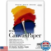 Strathmore 200 Series Canvas Paper, Tape Bound Pad, 9x12 inches, 10 Sheets (1