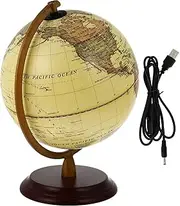 Globe Ornament Lamp Map Tabletop Office Home Decor Geographical Globe Lamp