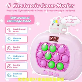 Quick Push Pop it Game Fast Push Bubble Console Unicorn toys