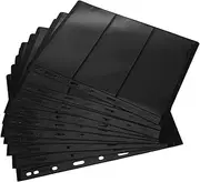 Amosfun Elegant Binder 10pcs Double-Sided Inner Sheets for Paper Stamps Storage