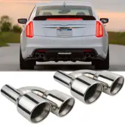 Pair of Muffler Tip 2.5" to 4.0" Double Wall Slant Cut For Cadillac ATS CTS DTS