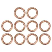 10Pcs Spring O Rings 3/4" Round Trigger Snap Hook Circle Rose Gold Key Ring Clip