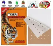 Tiger Patches Pain Relieving Muscle Plaster Patches 2 Pks = 8 Patches - Red