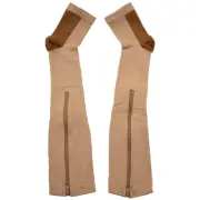 Compression Stockings Nylon Zipper Compression Sock Leg Knee Support Open1926