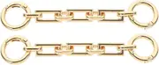 TEHAUX 2pcs Purse Strap Extender, 4.72inch Metal Bag Extender Chain Strap Extender Handbag Shoulder Extension Strap Crossbody Bag Extender for Purse Clutch Handbag Supplies