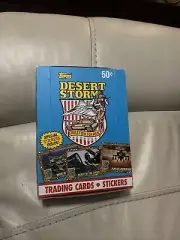 VINTAGE 1991 TOPPS DESERT STORM TRADING CARD BOXES - 72 UNOPENED PACKS