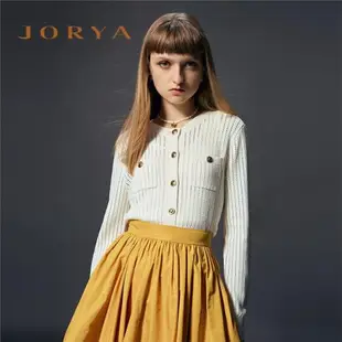 JORYA秋冬單排扣修身休閑針織衫