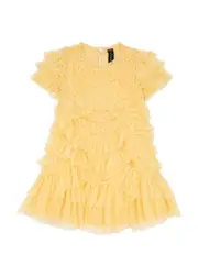 Needle & Thread Kids Marilla Ruffled Tulle Dress (3-10 Years) - Yellow - 08YR (8 Years) 08YR (8 years)