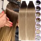 CLEARANCE Tape In On Russian Remy Human Hair Extensions THICK Skin Weft OMBRE AU