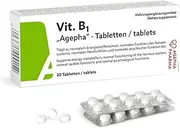 Vitamin B1 Agepha Highly dosed 200mg Thiamine Tablets | For Nerve Jokes Nervous Disorders Memory and Concentration Problems-20 Tablets