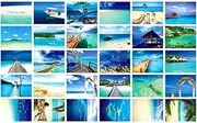 30 PCS 1 Set Postcard Souvenir Gifts Collection Postcards Set Cards Collectible Set City Postcards, Maldives E08