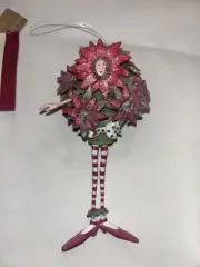 Department 56 Krinkles 7” POTTED POINSETTIA MAN 2003 Patience Brewster NIB