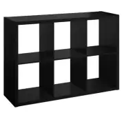 6 Cube Storage Shelf Organizer Bookshelf with Open Back Vertical or Horizont