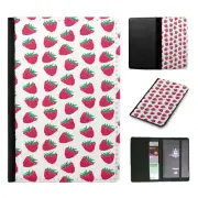 PASSPORT ITINERARY ORGANIZER|RED RASPBERRY FRUIT PATTERN #1