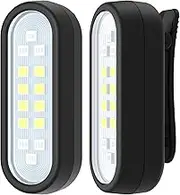 Running Light, 2 Pack Clip on Flashlight for Runners Rechargeable Safety Lights for Walking at Night Hands Free Emergency LED Flashlight Work Light Warning Flashing Camping Hiking Walking Dog