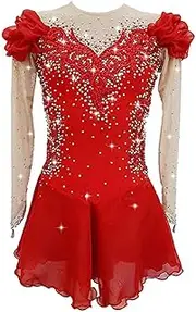 [Zagitova] Women's Ice Skating Competition Dress Figure Skating Custumes Rhinestones Rhythmic Gymnastics Leotards Skirts