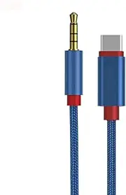 1M USB C to 3.5mm Audio Adapter Type C to Headphone Aux Jack Dongle Cable Cord Compatible with iPhone 15 Pro Max/15 Pro/15 Plus, iPad, Galaxy S23 Ultra, Pixel 7 (Blue)
