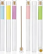 ZenBless 6 Pack Clear Acrylic Incense Storage Tube With Holder for Sticks, Burner Box for Meditation, Yoga, Relaxation, Prayer