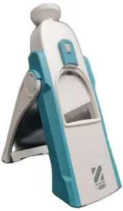 Zakarian by DASH Safe Slice Mandoline Slicer, Julienne + Dicer - Teal