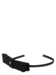 [Valentino Garavani] Valentino Garavani-Valentino Garavani Vlogo Signature Headband Accessori Per Capelli Nero-Donna OS