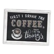 Rustic Magnetic Chalkboard Signs 16 x 20 inch Wood Framed Wall Hanging White