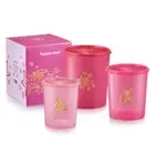 Tupperware Seashells Deco Canister Set With Gift Box
