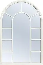 Cooper & Co. Homewares Vault Arched Iron Indoor Outdoor Mirror, White