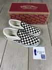 Vans Classic Slip-On Black & Off White Checkerboard VN000EYEBWW Size 6.5