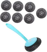 GANAZONO 1Set Steel Wire Ball Brush Durable Dish Cleaning Tools for Pots and Pans High Density Mesh Design for Decontamination and Easy Handling Versatile Kitchen